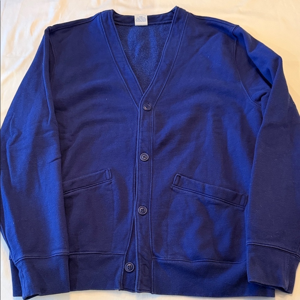 J. Crew Men's Blue Cardigan Sweatshirt